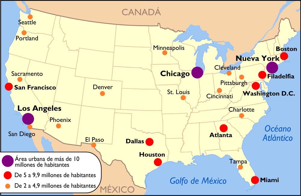 Estados Unidos - Mapa Turístico