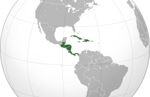 Ubicación de América Central y El Caribe