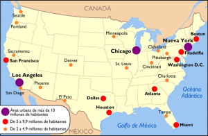 Ciudades más pobladas de Estados Unidos