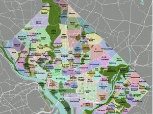 ubicacion de washington dc en el mapa de estados unidos