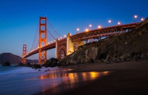 Puente Golden Gate desde la playa Marshal