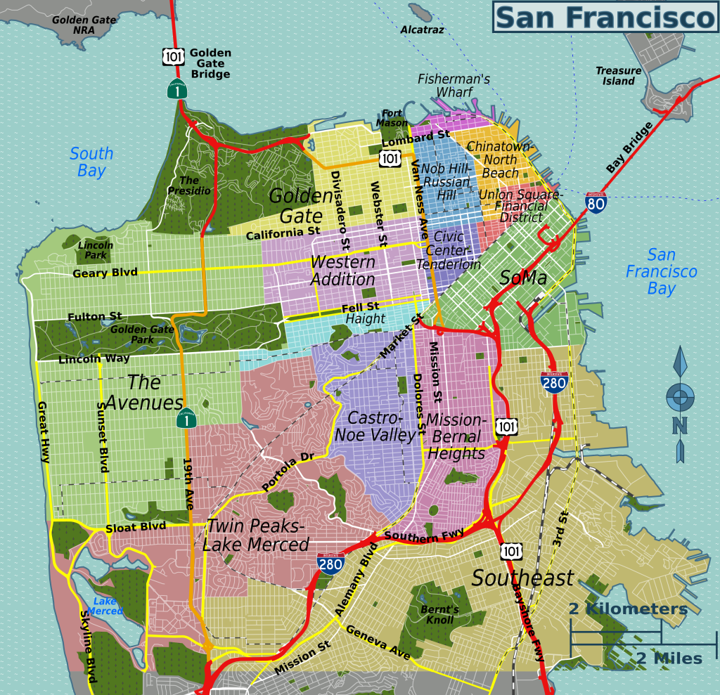mapa de san francisco | turismoeeuu | sitios tuísticos