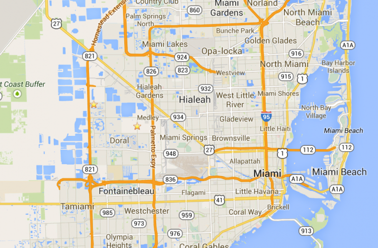 Mapa oficial de Miami