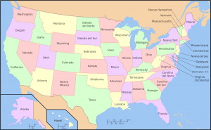 Mapa de los estados de Estados Unidos