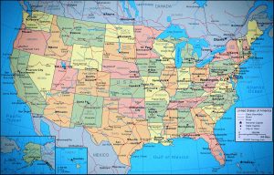 mapa politico de los estados unidos