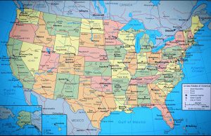 mapa politico de los estados unidos