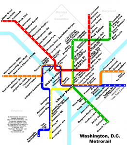 Mapa del metro de Washington D.C.